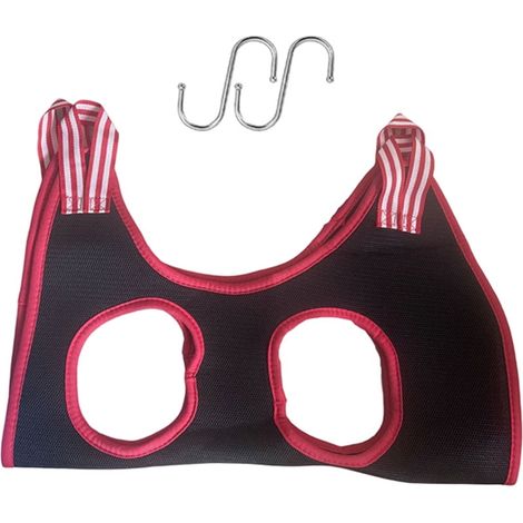 Hamac Pour Animaux - Sacoche De Restriction Pour Toilettage Chien Chat - Usage Intérieur - Tailles XS À L - Rouge Noir (1/5)