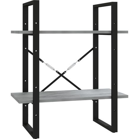 Maison Exclusive - Libreria a 2 Ripiani Grigio Sonoma 60x30x70cm Legno Multistrato