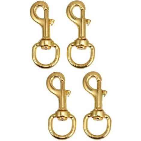 Crochets pivotants pour animaux - Lot de 4 pièces - Alliage de zinc anticorrosif - Rotation à 360° - Facile à attacher (1/5)