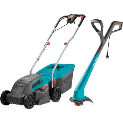 Gardena – Tondeuse à gazon 1400W avec coupe-bordures – Lames en acier trempé – Réglage hauteur de coupe QuickFit – Pour jardins jusqu'à 300 m² (1/6)