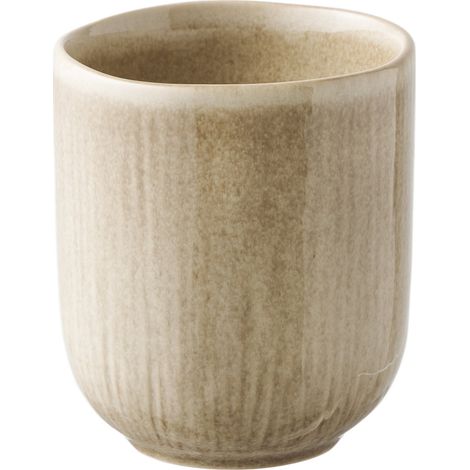 Set 4 tazze Viola in stoneware beige senza manico ø8x9,5 cm (1/5)