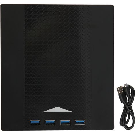 Externer, geräuschloser USB 3.0 DVD-Leser/Brenner mit Speicherkartensteckplatz und LED-Beleuchtung für Laptops und Desktop-PCs