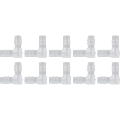 Vielseitiger 90-Grad-Schlauchverbinder aus Kunststoff – Robuster PE-Adapter für Aquarien und Labore – Ideal für 4-mm-Winkelstücke – Verschleißfest und langlebig (4