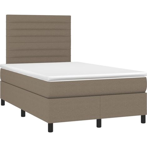 Giroletto a Molle con Materasso Tortora 120x190 cm in Tessuto vidaXL (1/5)