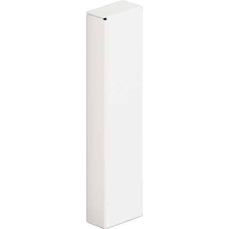 Ilcom borne externe gauche FCEL pour plinthe en acier FC 100mm x 17mm x 10mm  - Blanche matt