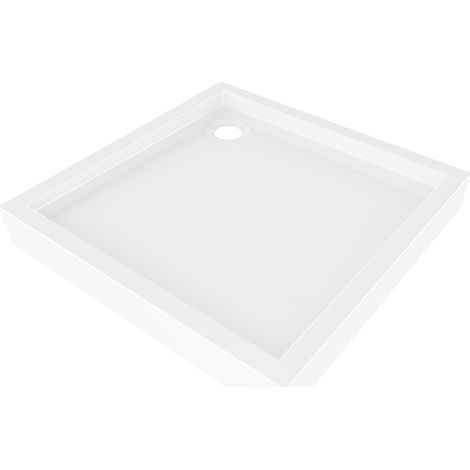 Mexen Flow+ plato de ducha cuadrado 80 x 80 cm, blanco brillo - 46S108080H (1/5)