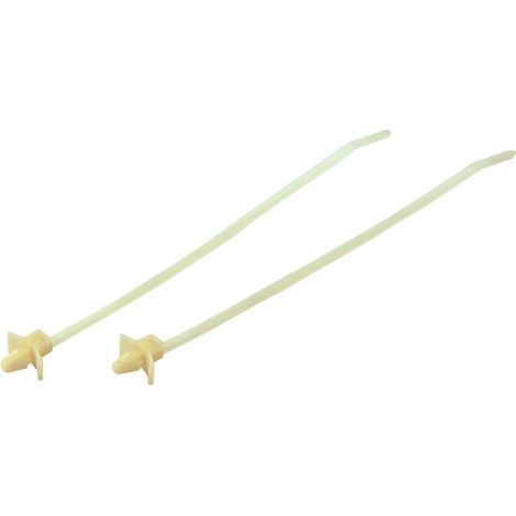 Serre-câble RS PRO 112mm x 2,5 mm Naturel en Nylon 66 ( Prix pour Sachet de 25 )