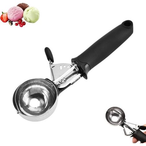 1 cucchiaio per gelato in acciaio inossidabile, cucchiaio dosatore, set di cucchiai per biscotti, cucchiaio per gelato, porzionatore per ciambelle per gelato, melone, carne (1/5)