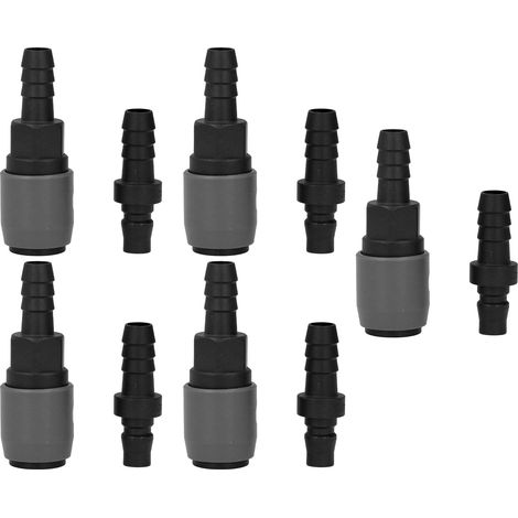 5 jeux de raccords rapides auto-bloquants type C, coupleur pneumatique en plastique et acier, SH+PH40, pour connecteur d’air comprimé. (1/5)