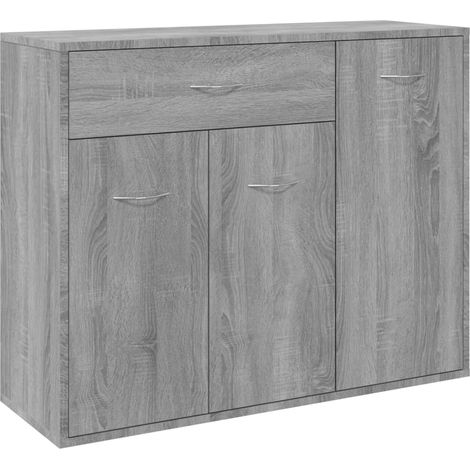 Credenza cassettiera cassettiera mobile contenitore organizer cucina soggiorno salonsonoma 88 x 30 x 70 cm derivati del legno grigio 020036543