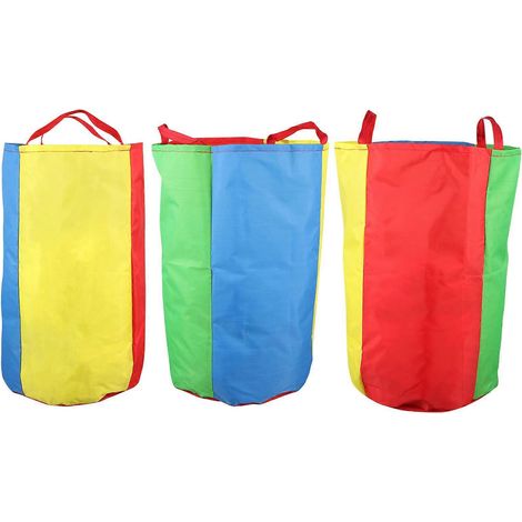 Lot de 3 sacs de course pour jeux et activités de plein air pour enfants de maternelle-51.00X48.00X0.20CM-Assorted Color