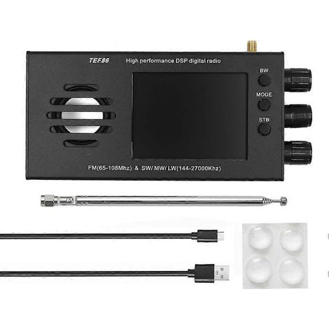 TEF6686 DSP Digitalradioempfänger mit 3,2-Zoll-LCD-Bildschirm, FM (65-108 MHz) und SW/MW/LW (144-27.000 kHz), Batterie im Lieferumfang enthalten. (1/5)