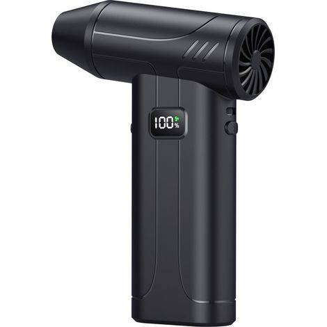 Potente ventilatore portatile da 100.000 giri/minuto con 5 velocità regolabili, modalità turbo e luce LED batteria ricaricabile ventilatore molto potente (1/5)