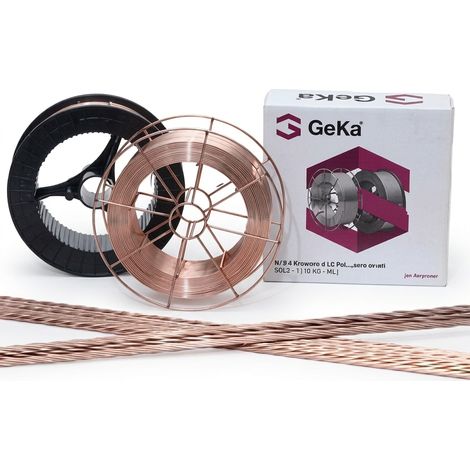 Alambre para soldadura MIG de 1,0 mm GeKa SG2 G3Si1, bobina de 15 kg. (1/2)