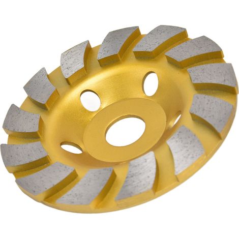 Betonschleifscheibe mit Turbo-Diamantsegmenten, Topfscheibe für schnelles Schneiden an Mauerwerksschleifern, 125 mm (1/5)