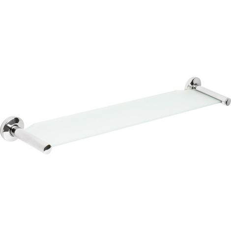 Metaform - Mensola 56cm da parete Lucida in Acciaio e vetro Mod. T-Line