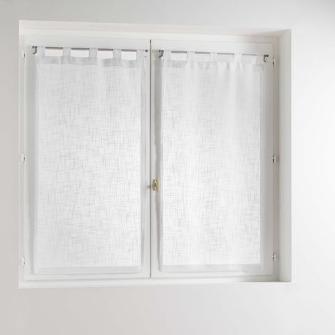Paire de Voilages à Passants "Haltona" 45x90cm Blanc