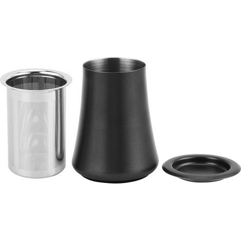 Hochwertiges Kaffeepulversieb aus Edelstahl 304 mit rutschfestem Boden für den Hausgebrauch – geschliffene Farbbeilage für präzises Sieben, Wiegen und Filtern (SCHWARZ) (1/5)