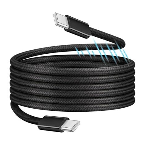 LogiLink Cable de conexión USB 2.0 tipo C (macho a macho), magnético, USB (PowerDelivery) 100 W, con chipset E-mark, nailon, longitud: 1 m
