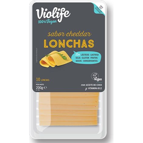 Lonchas veganas sabor cheddar 200gr Violife