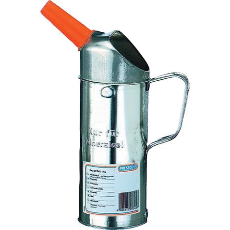 PRESSOL Caraffa in lamiera d'acciaio per olio minerale con