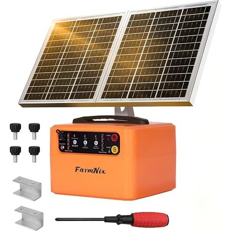 Clôture Électrique Solaire de bétail 1.5 joules 12KV Réglable