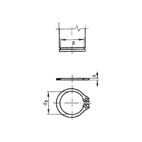TOOLCRAFT Anello di arresto per legno DIN 471 in filo di acciaio armonico 100 pz