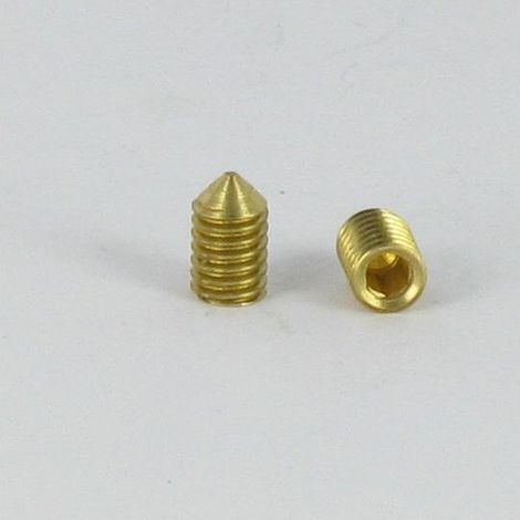 Vis métaux Laiton Sans tête six pans creux (sthc) Clé de 2 HC2 M4X6 Bout pointeau-10 pièces