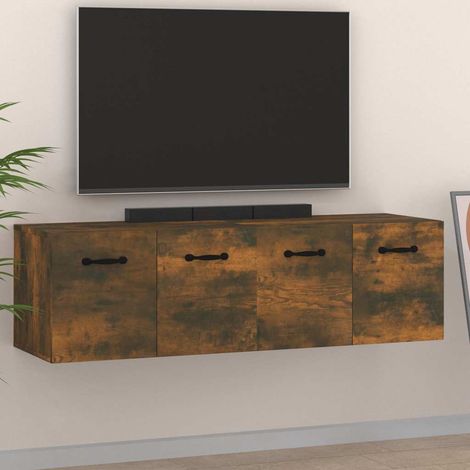 vidaXL Armarios pared 2 uds contrachapada roble ahumado 80x35x36,5 cm (1/5)