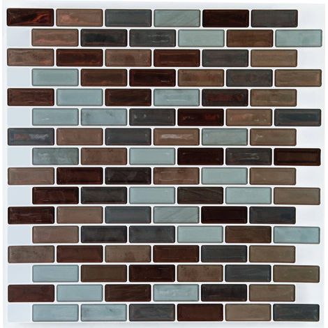 Rechteckiger Fliesenaufkleber D25x25cm aus PVC - Grün