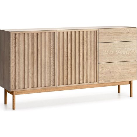 AX LIVING Kommode mit Schubladen Santarco K2T3S – 159cm, Eiche Cremona