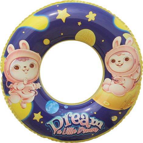 Bouée de natation rétro en PVC épais pour enfants (3-6 ans) – Bouée flottante rayée avec soutien sous les bras, modèle lapin mignon, sécurité et confort garantis-lsw