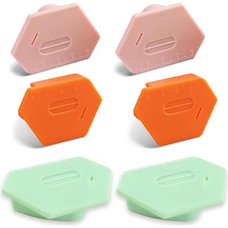 Guías magnéticas para máquina de coser de 6 piezas y 3 colores,medidor de babero poligonal multifuncional mejorado con escala (1/5)