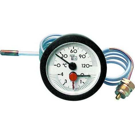 Thermomanomètre rond avec capillaire
