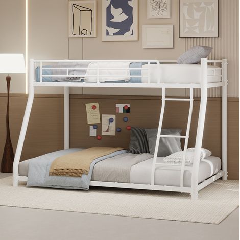 letto struttura 90x190 140x190 a castello bianco OKMYHOME (1/5)