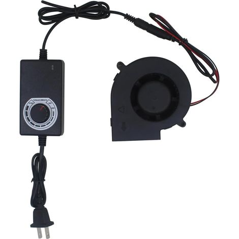 Ventilateur de poêle ventilateur de chaudière centrifuge ventilateur de poêle à bois radial avec contrôleur de ventilateur réglable granulés (Size : 97x33mm 6A)