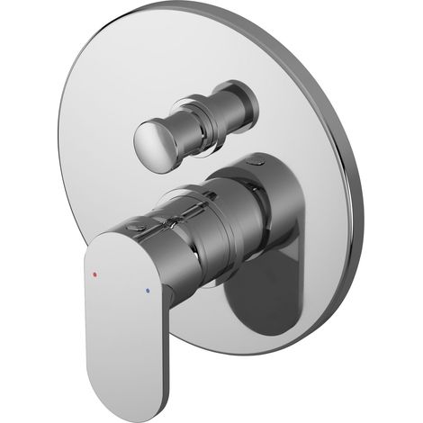 Balterley Enville Contemporary Round Concealed Manual Shower Valve with Diverter and Lever Handle - Chrome Finish