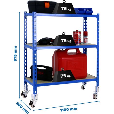 Simonrack Maderclick Mobile Superplus Mobile blaue Regale