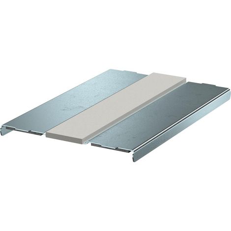 OBO Bettermann Supporto coperchio per larghezza canale 200 mm 165x110x9 acciaio zincato a nastro, 7218036