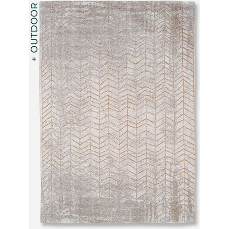 JACOB'S LADDER DESIGN - TAPPETO MAD MEN CHEVRONS - Prodotto in Belgio - Rifinito a mano - Antiscivolo naturale - 85% cotone - 15% poliestere - Giallo centrale - 170 x 240 CM