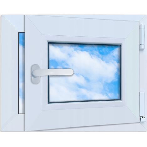 Ventana PVC blanca 50x40 derecha, nueva 500x400 mm oscilobatiente doble acristalamiento RU (1/5)