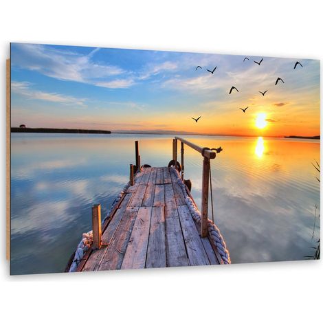 Quadro deco panel, Tramonto su un lago - 100x70 (1/5)