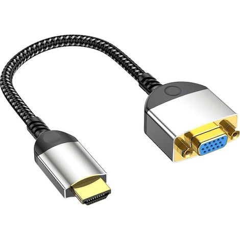 Câble vidéo VGA court, compatible avec de nombreux appareils, disponible en plusieurs couleurs. (1/5)