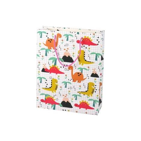 Sac cadeau dinosaure palmier 32x26x10cm