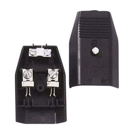 PRISE EURO BACHMANN 900.004 PLASTIQUE 230 V NOIR IP20 (1/2)