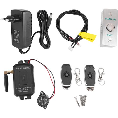 Decdeal Kit de système de contrôle d'accès WiFi intelligent, pour Tuya, déverrouillage à distance, application, ouvre-porte avec bouton de sortie, prise ue pour maison