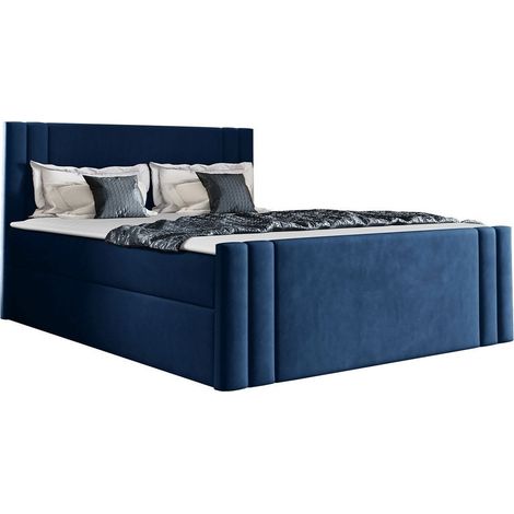 Lit boxspring Mel, Amor Velvet 4314, Continental, Unique, 120x200, Tissu, Disponible, 124x213x103cm (1/5)
