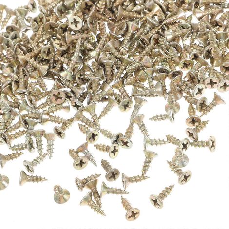 Vis à terrasse autotaraudeuses 500 g, vis de sécurité longues à tête plate pour bricolage-1.3X0.7cm (1/4)