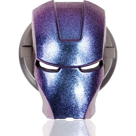 Anneau décoratif autocollant pour démarrage à un bouton, cache de protection anti-rayures pour contacteur d'allumage, anneau de démarrage intérieur - violet à couleur changeante (1/4)