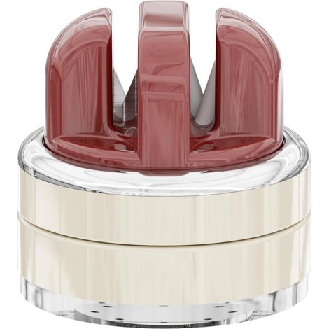 Afilador de cuchillos de cocina con base de ventosa, herramienta de afilado profesional multifuncional (rojo, 1 unidad) (1/5)